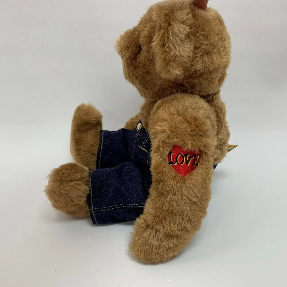 The Vermont Teddy Bear Company Plush Stuffed Animal Brown Arm‎ Tattoo Love